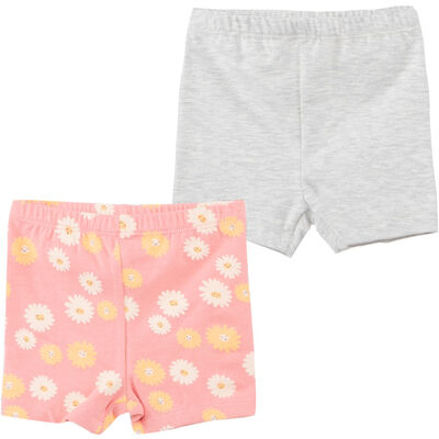 Imagen 1 del producto Pack 2 Calza Corta de Algodón Chess Baby Coral, Negro