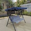 Sillón Columpio para Terraza Casanova 3 Cuerpos Azul Blanco