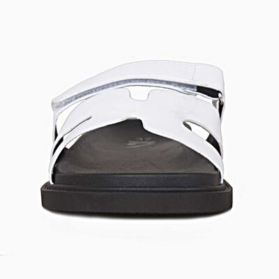 Imagen 2 del producto Sandalia Plana Mujer Icono Blanco, Negro, Plateado