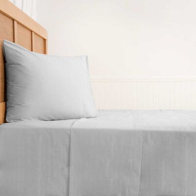Imagen 2 del producto Juego de Sábanas Mashini 144 Hilos 1 Plaza Liso Gris