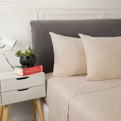 Imagen 2 del producto Juego de Sábanas Casanova 144 Hilos 1.5 Plazas Lisa Crudo, Gris, Pale, Rosa, Verde