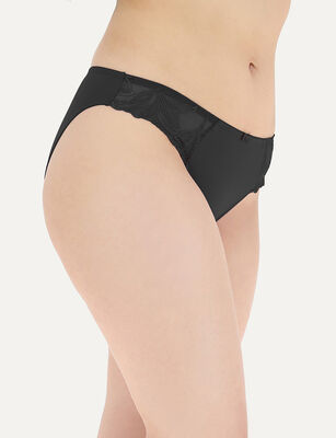 Imagen 2 del producto Pack 2 Calzones Bikinis Mujer Flores Negro, Beige