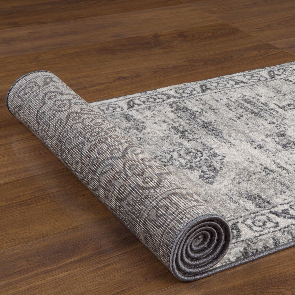 Alfombra de Pasillo Modalfo Florida 70 x 230 cm Gris