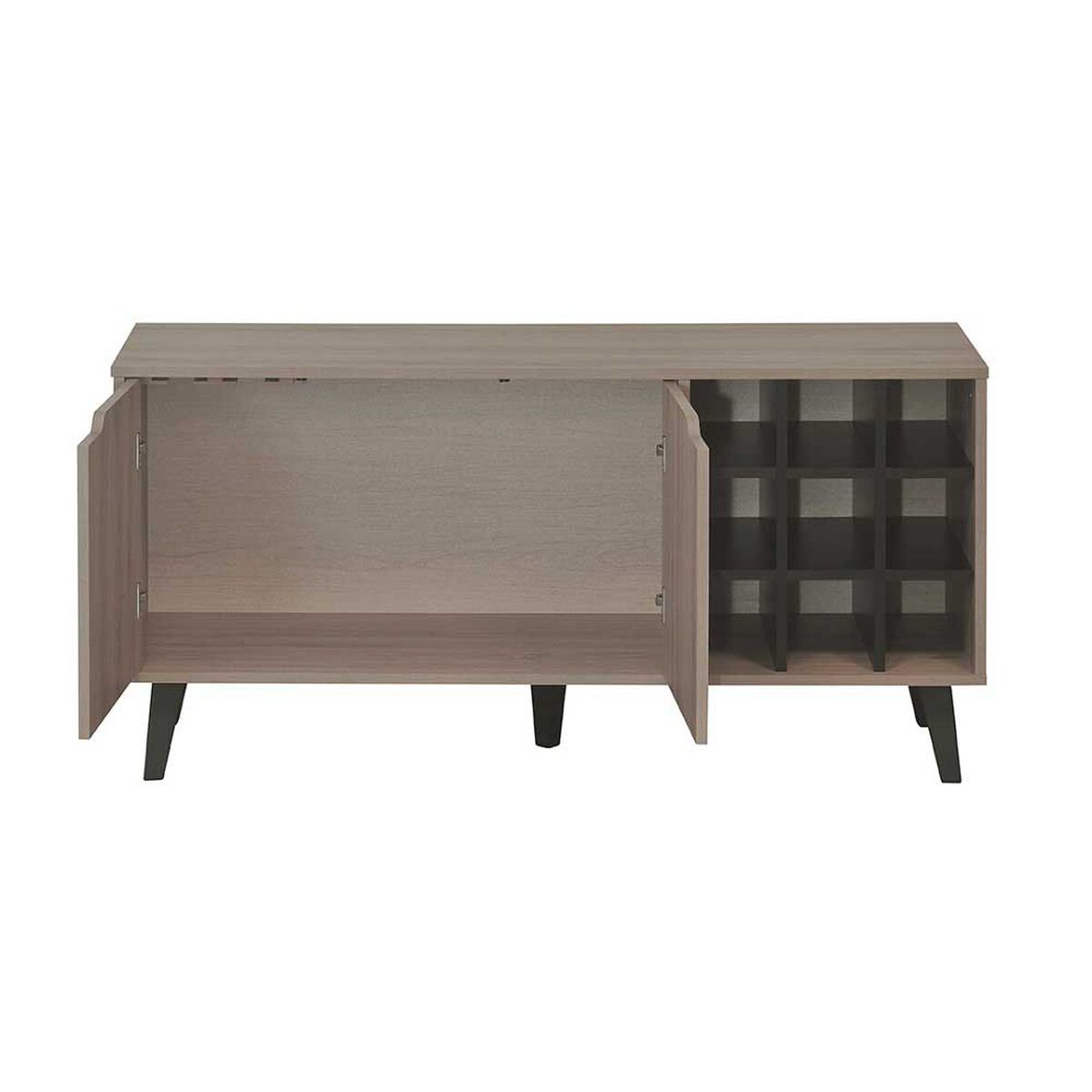 Rack TV Mobikit Kazan Hasta 50" Roble Santana Negro