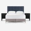 Respaldo + 2 Veladores Rosen 2 Plazas Issey Azul