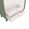 Cl&oacute;set Infantil Roca 3 Puertas 2 Cajones Blanco Verde