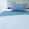 Quilt Doral Hotpress Bi-Color 1,5 Plazas Azul-Gris