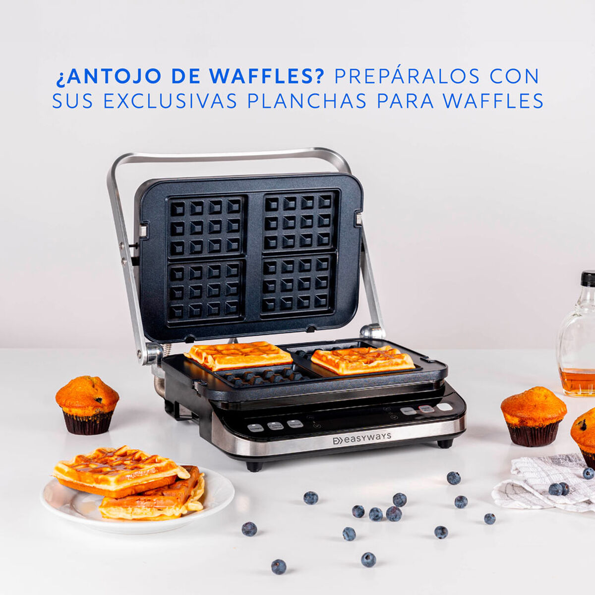 Sandwichera Kioto Panini Let&rsquo;s Grill 3 en 1.