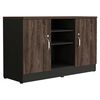 Combo Gabinete 2 Puertas + Cajonera 2 Puertas TuHome Home Office Negro Soft-Coñac