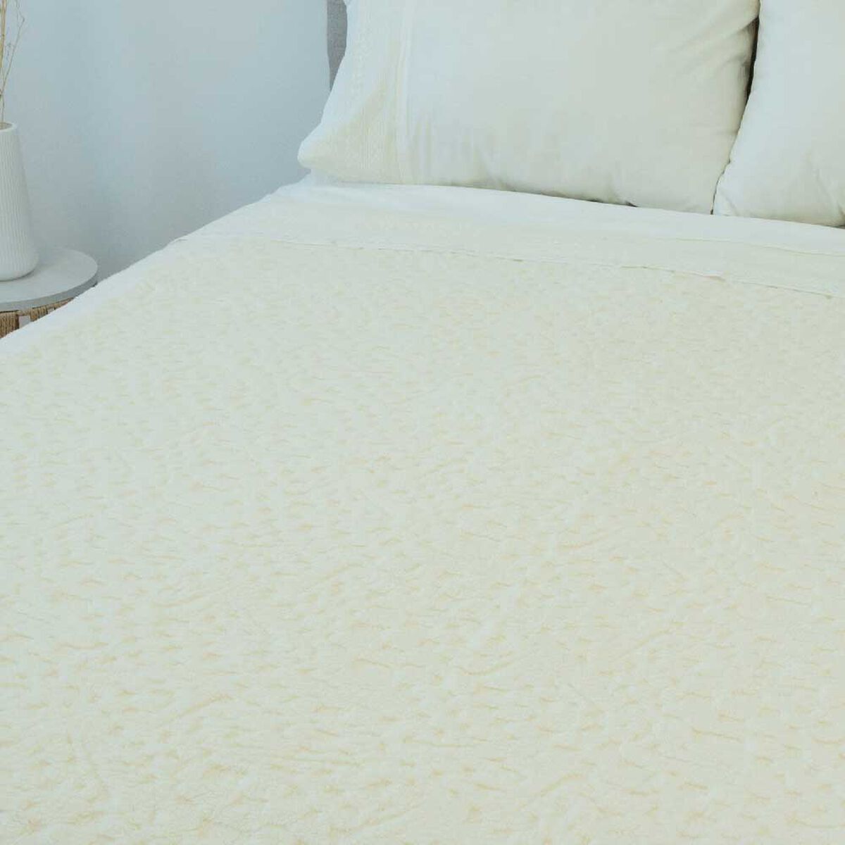 Frazada Doral 2 Plazas Chiporro Jacquard Liso Crudo