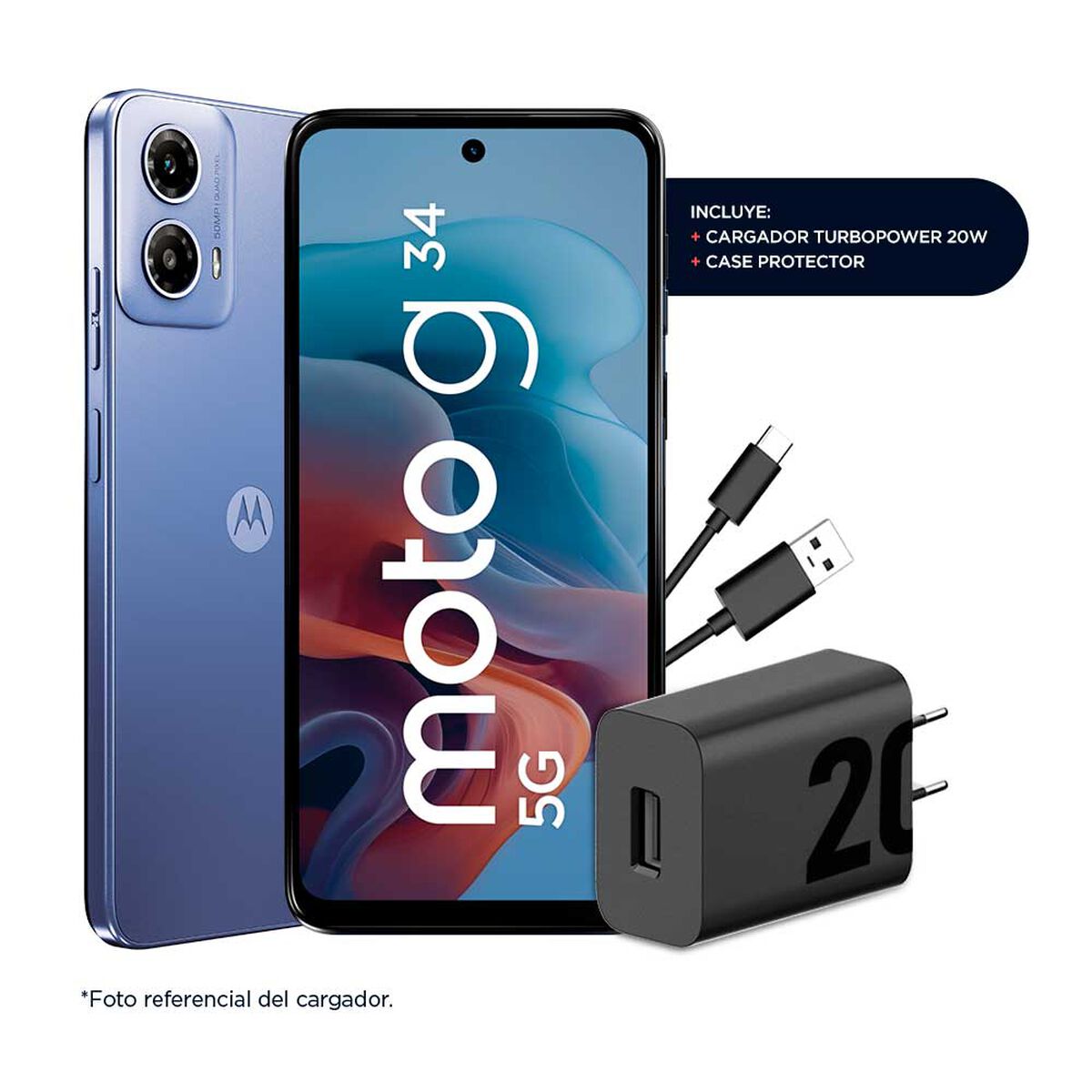 Celular Motorola Moto G34 256GB 6,52" Azúl Artico Liberado