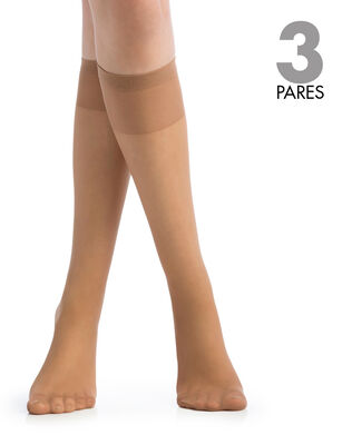 Imagen 1 del producto Pack 3 Mini-Media Mujer Monarch Beige, Negro, Cafe