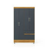 Closet Vekkahome Americano 4 Puertas 2 Cajones Gris