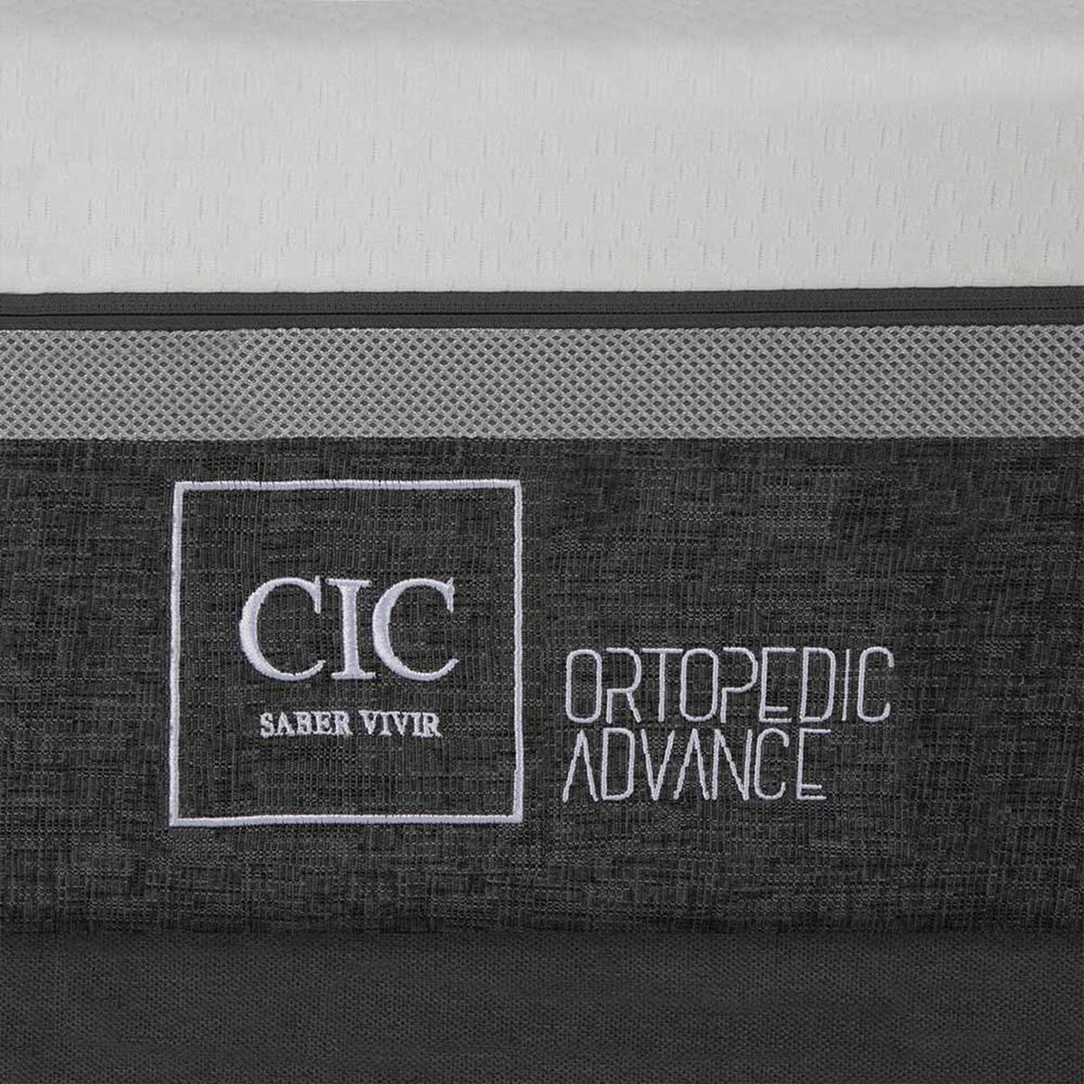 Cama Europea CIC Base Dividida King Ortopedic Advance + Respaldo Torino Olivo