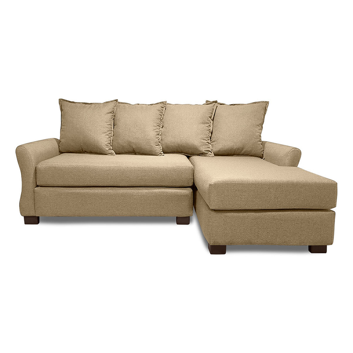 Seccional Derecho Living Factory Montreal 4 Cuerpos Beige