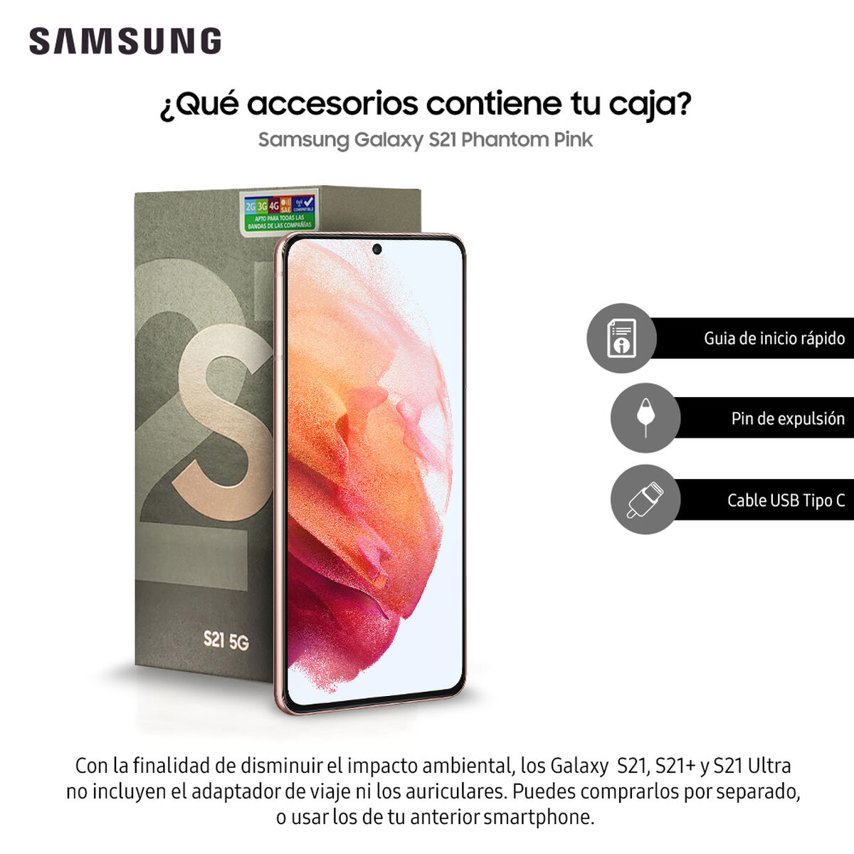 Celular Samsung Galaxy S21 128GB 6,2" Phantom Pink Liberado