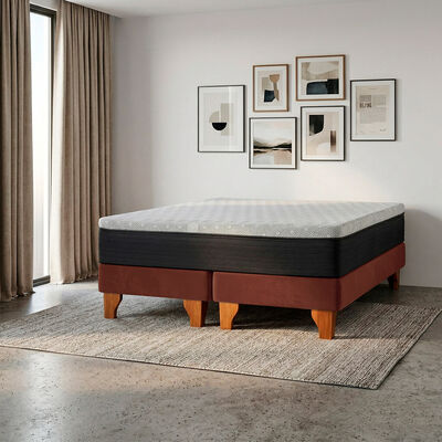 Cama Europea Latam Home 2 Plazas New Top BD Chocolate