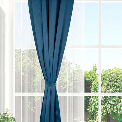 Imagen 2 del producto Set Cortinas Doral Black Out Victoria  220 x 140 cm Azul Petroleo