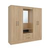 Closet Tuhome Barmine 4 Puertas 2 Cajones Fresno Wengue