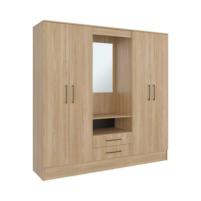 Closet Tuhome Barmine 4 Puertas 2 Cajones Fresno Wengue
