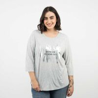 Polera Manga 3/4 Mujer Extralindas Gris, Negro, Rosado, Verde