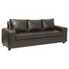 Juego de Living Innovamuebles Kahlo Sofá 3 Cuerpos + Dos Pouf 1 Cuerpo Café Oscuro