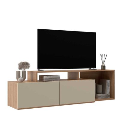 Rack Di Poretti Oak 2 Puertas Hasta 70"" Café