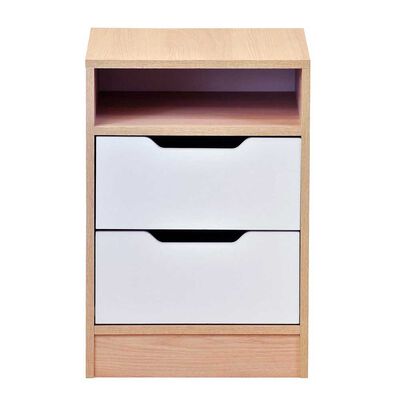 Imagen 1 del producto Velador Mobikit Misuri Carvalo-Blanco 2 Cajones