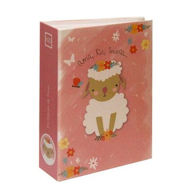 &Aacute;lbum para Fotos Cart&oacute;n Vgo Infantil 100 Fotos Rosado