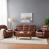 Juego de Living Reclinable Daniels Sof&aacute; 3 Cuerpos + 2 Bergers Roma Caf&eacute;