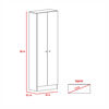Clóset 2 Puertas + Mueble Tocador + Velador con Espejo TuHome Perla