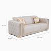 Sof&aacute; Daniels 3 Cuerpos Beige Dorado