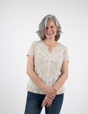 Imagen 1 del producto Polera Manga Corta Mujer Portman Club Beige, Blanco, Celeste, Mostaza, Negro