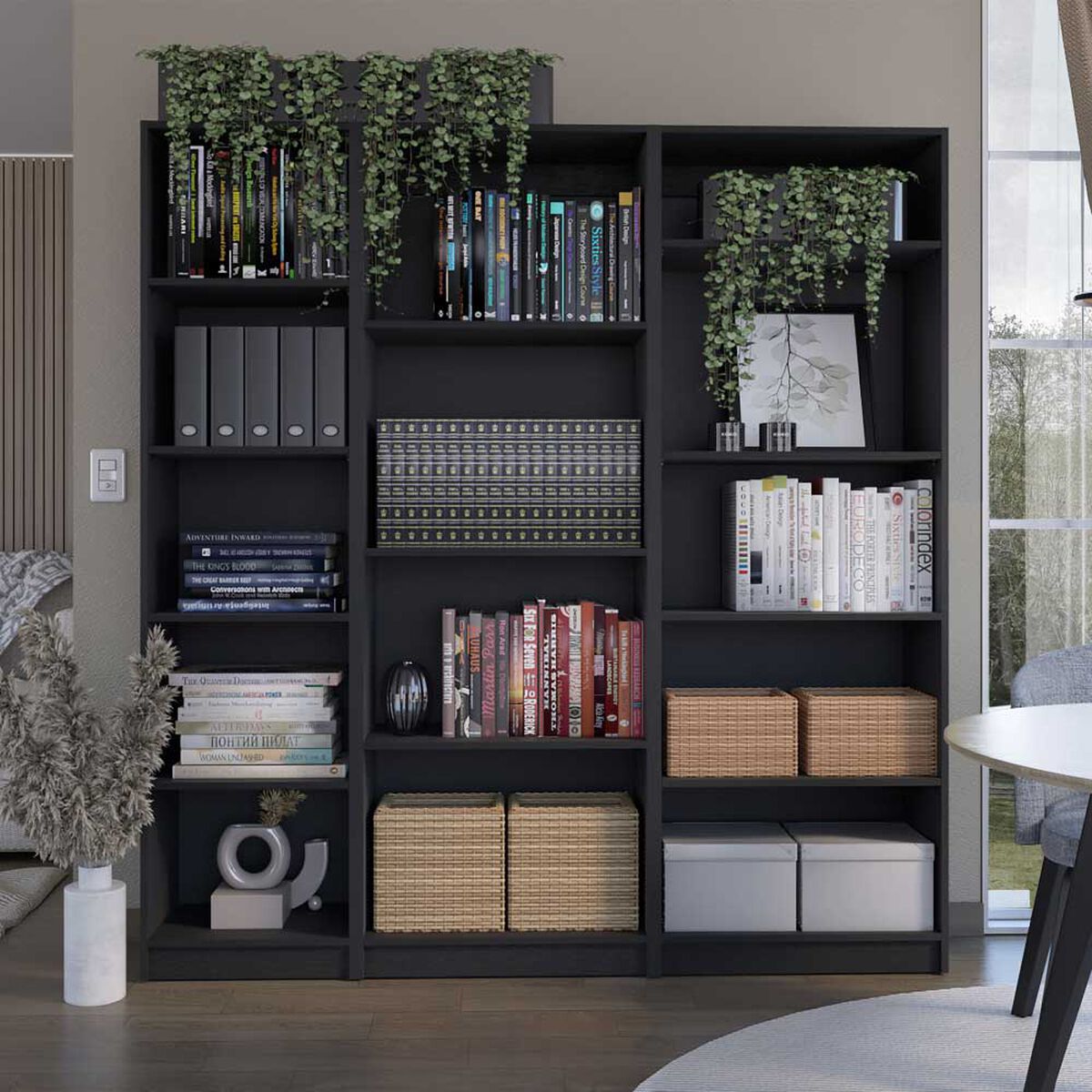 2 Estantes + Estante 4 Repisas TuHome Home Wengue