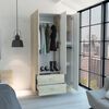 Clóset TuHome Z-90 2 Cajones Duna/Blanco