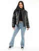 Parka Puffer Ecocuero Mujer Icono