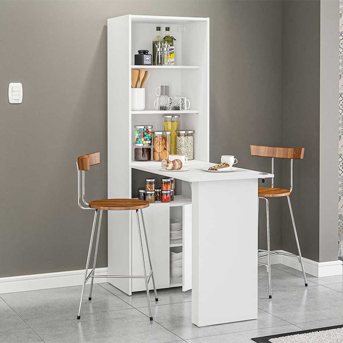 Mueble Organizador Plegable Vekkahome Plegable Blanco