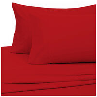 Juego de Sábanas Arthome 144 Hilos King Rojo