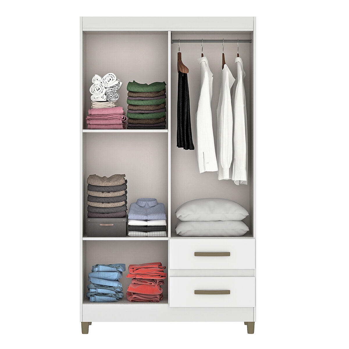 Clóset Vekkahome Lisboa 4 Puertas 2 Cajones Blanco