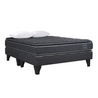 Cama Europea Celta Black Elite King + 2 Almohadas Cotton 50 x 90 cm