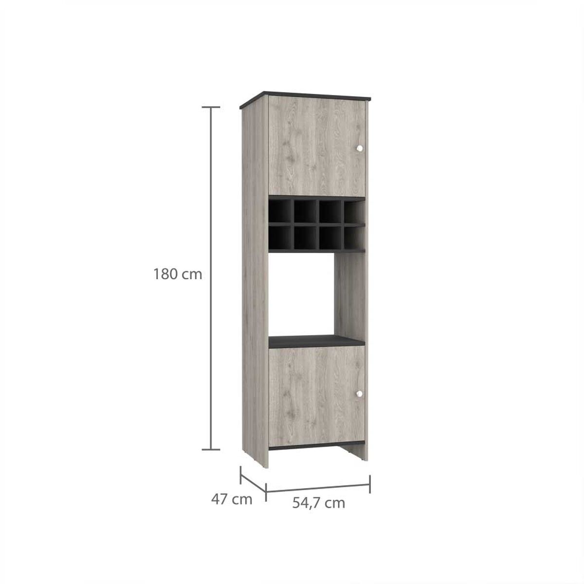 Bar TuHome Bi Color Ceniza Wengue 2 Puertas