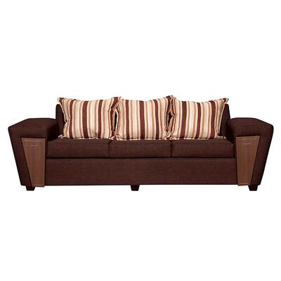 Imagen 2 del producto Juego de Living Ruzam Mobel Creta Sofá 3 Cuerpos + Dos Sillones 1 Cuerpo Lino Café