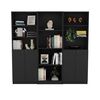 2 Estantes 2 Puertas + Estante 4 Repisas TuHome Home Wengue