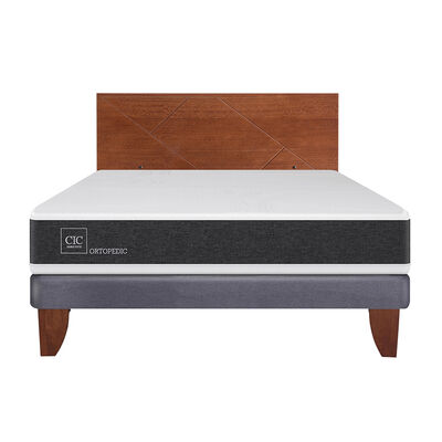 Imagen 1 del producto Cama Europea CIC 2 Plazas Ortopedic + Respaldo New Villarrica