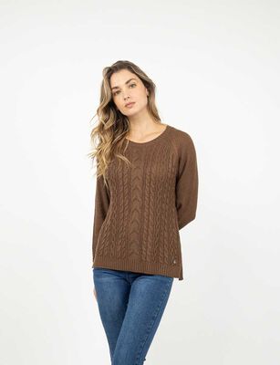 Imagen 1 del producto Sweater Mujer Zibel Color-1, Color-2, Crudo, Negro, Palo-Rosa