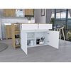 Isla de Cocina Tuhome Bari 2 Puertas 2 Cajones Blanco Macadamia