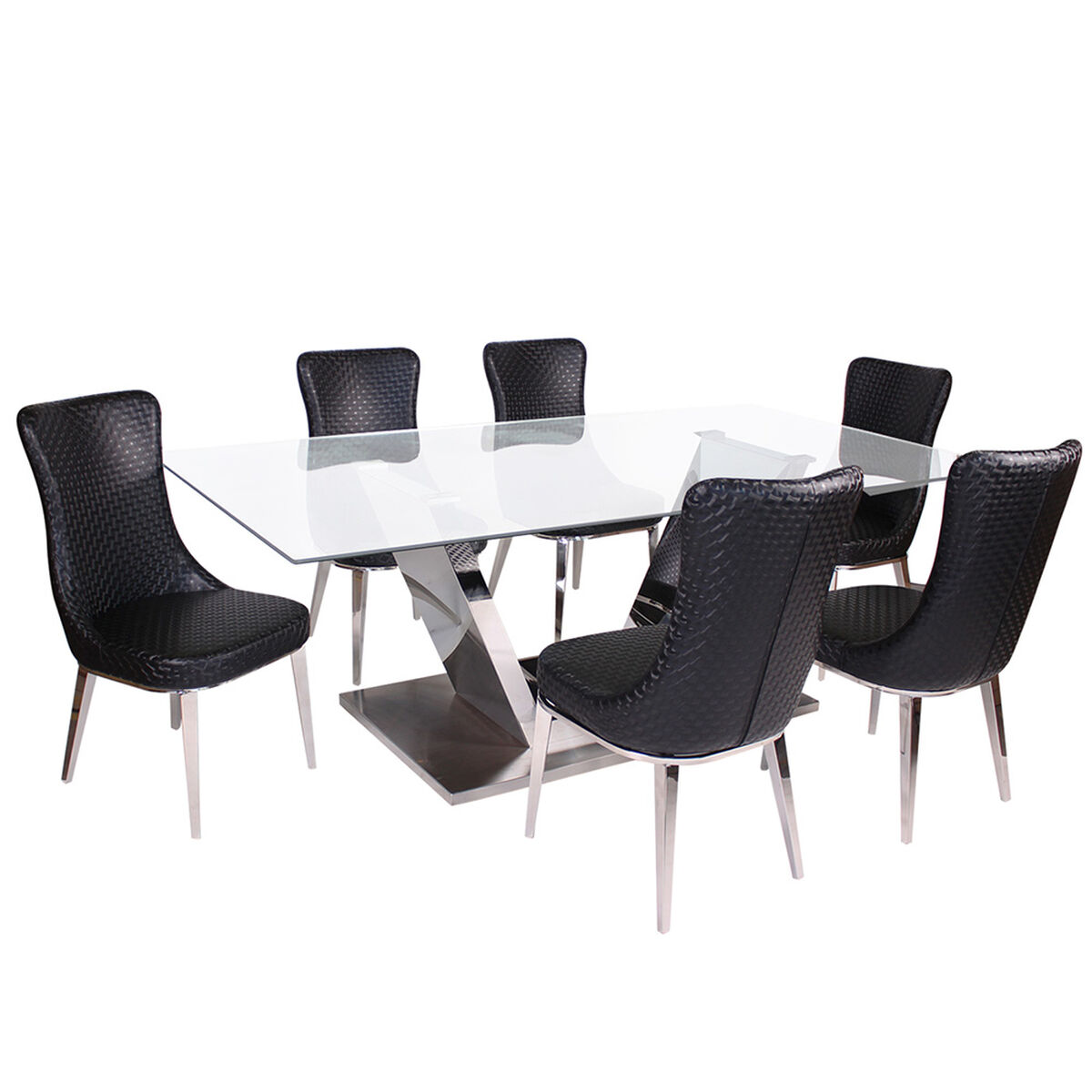 Juego Comedor Milan 8 Sillas Vidrio