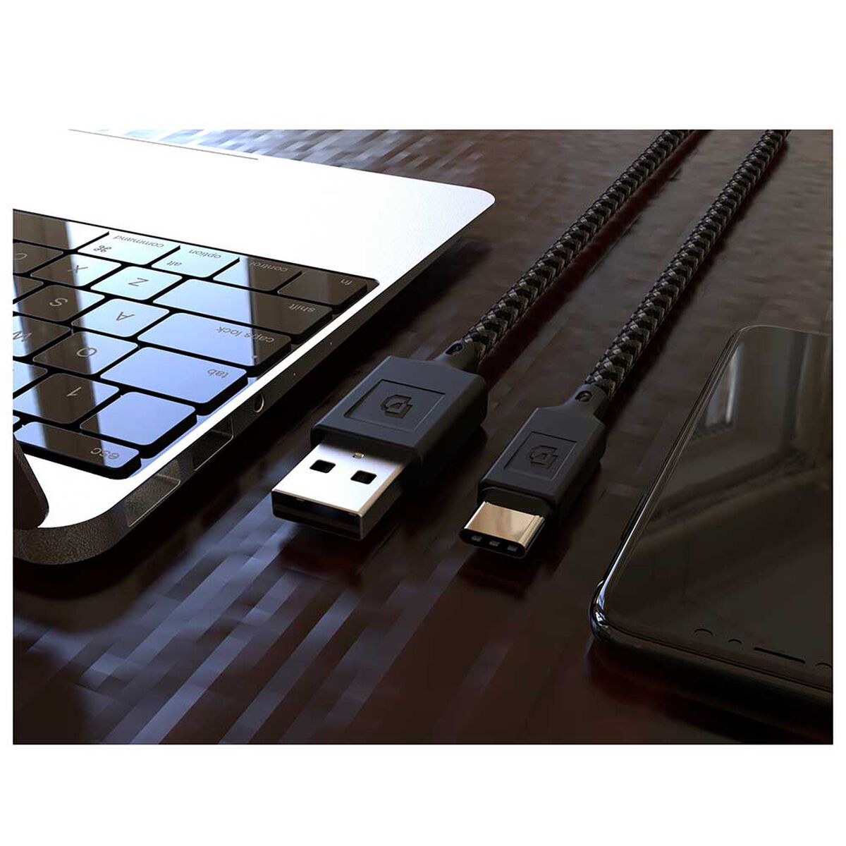Cable USB Tipo-A a Tipo-C Dusted Negro