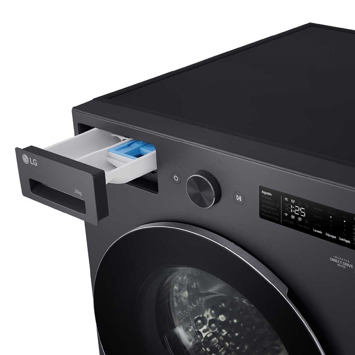 Lavadora LG 9 Kg Middle Free Silver