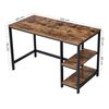 Escritorio Fm Furniture Metalwood Marrón Rústico
